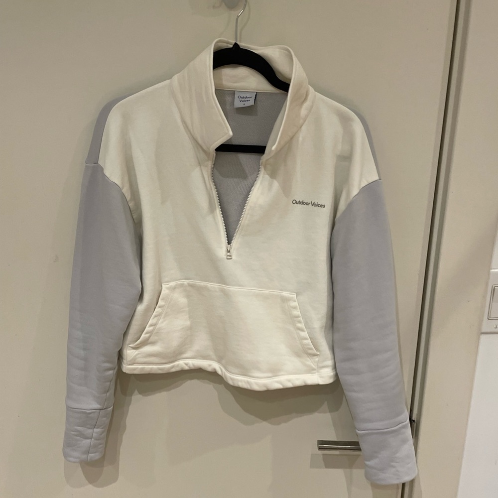 OUTDOOR VOICES quarter zip sweatshirt